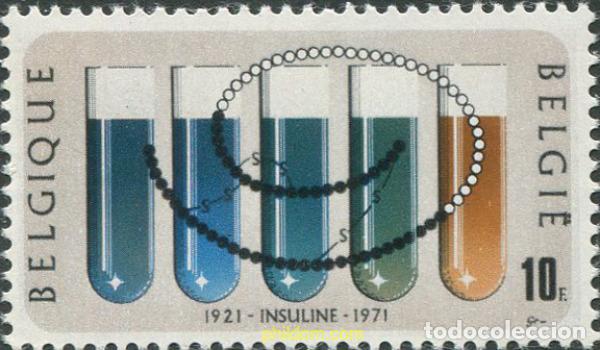 Sellos: 77827 MNH BELGICA 1971 50 ANIVERSARIO DEL DESCUBRIMIENTO DE LA INSULINA