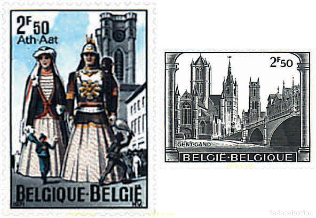 Sellos: 84646 MNH BELGICA 1971 CIUDADES DE ATH Y GANTE