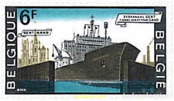 Sellos: 84051 MNH BELGICA 1968 CANAL MARITIMO DE GANTE