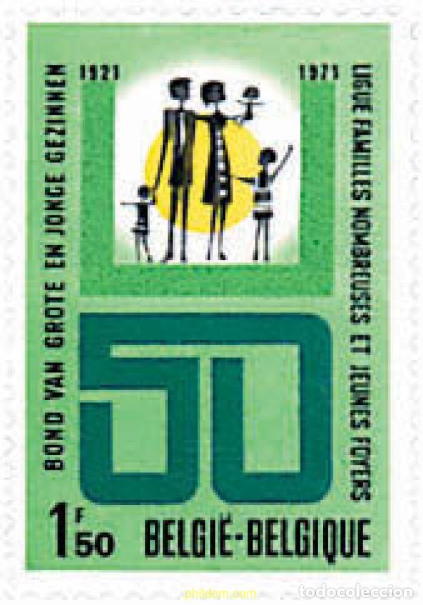 Sellos: 84679 MNH BELGICA 1971 50 ANIVERSARIO DE LA LIGA DE FAMILIAS NUMEROSAS