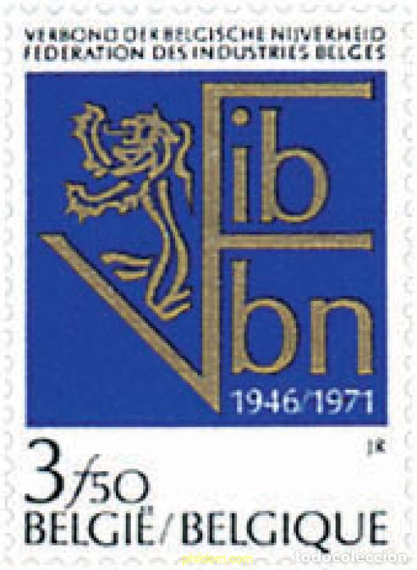 Sellos: 84190 MNH BELGICA 1971 25 ANIVERSARIO DE LA FEDERACION DE INDUSTRIAS BELGAS