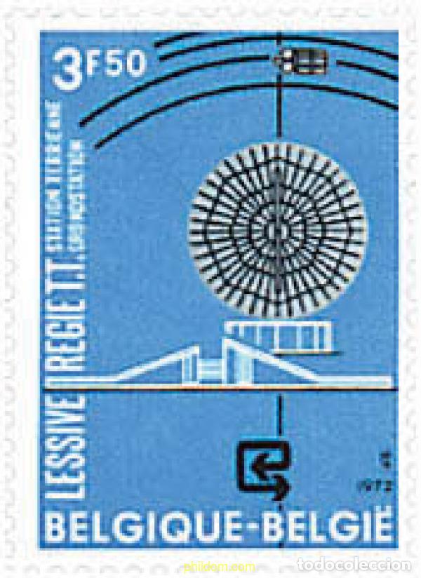 Sellos: 77829 MNH BELGICA 1972 ESTACION DE TELECOMUNICACIONES VIA SATELITE DE LESSIVE