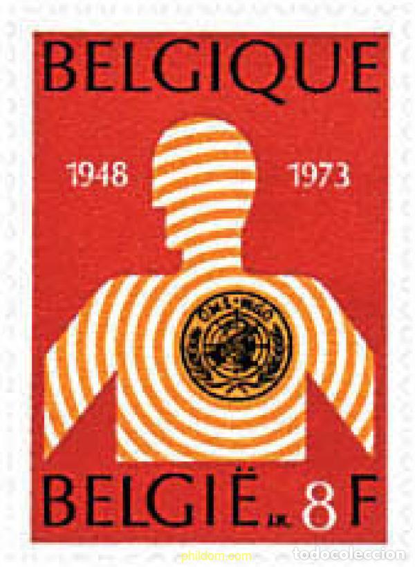 Timbres: 84443 MNH BELGICA 1973 25 ANIVERSARIO DE LA ORGANIZACION MUNDIAL DE LA SALUD