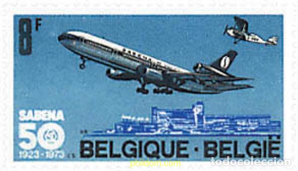 Timbres: 84445 MNH BELGICA 1973 50 ANIVERSARIO DE SABENA