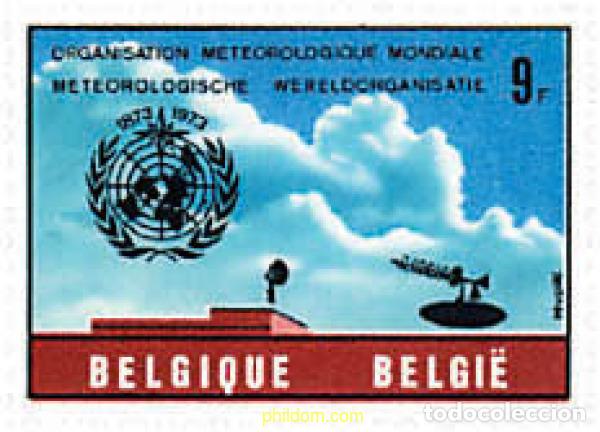 Timbres: 77833 MNH BELGICA 1973 CENTENARIO DE LA ORGANIZACION METEREOLOGICA INTERNACIONAL