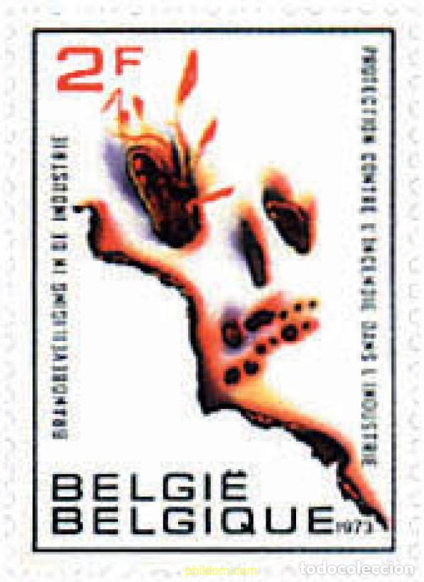 Sellos: 84441 MNH BELGICA 1973 PROTECCION CONTRA LOS INCENDIOS EN LA INDUSTRIA