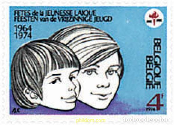 Sellos: 84467 MNH BELGICA 1974 FIESTAS DE LA JUVENTUD LAICA