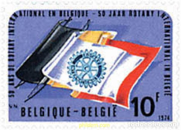 Sellos: 84473 MNH BELGICA 1974 50 ANIVERSARIO DEL ROTARY INTERNATIONAL BELGA
