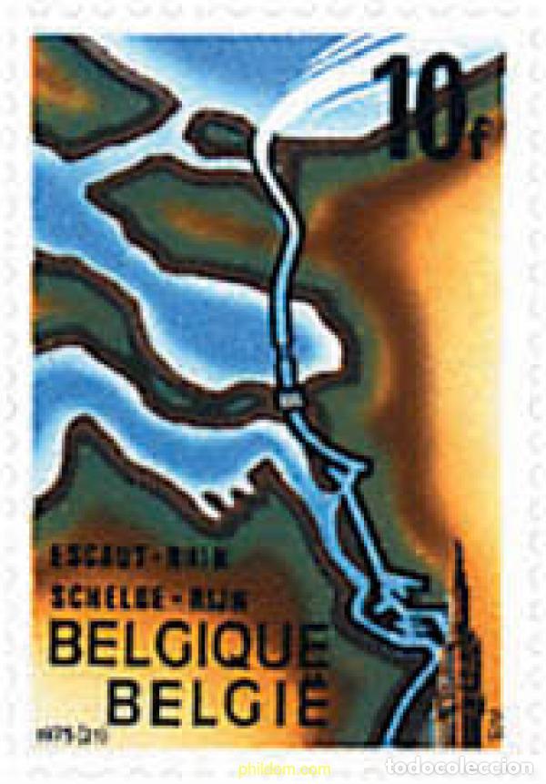Stamps: 77860 MNH BELGICA 1975 NUEVO CANAL DE ENLACE ESCAUT-RHIN