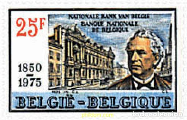 Stamps: 77861 MNH BELGICA 1975 125 ANIVERSARIO DEL BANCO NACIONAL BELGA