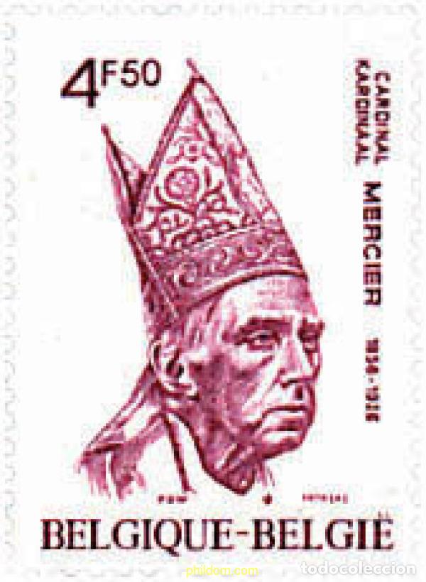 Sellos: 84900 MNH BELGICA 1976 50 ANIVERSARIO DE LA MUERTE DEL CARDENAL MERCIER