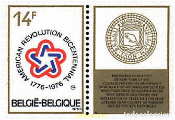 Sellos: 84493 MNH BELGICA 1976 200 ANIVERSARIO DE LA INDEPENDENCIA DE LOS ESTADOS UNIDOS DE AMERICA