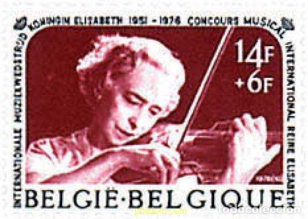 Sellos: 84498 MNH BELGICA 1976 25 ANIVERSARIO DEL CONCURSO MUSICAL INTERNACIONAL REINA ELISABETH