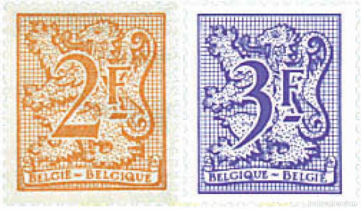 Sellos: 245333 MNH BELGICA 1978 CIFRA SOBRE LEON HERALDICO