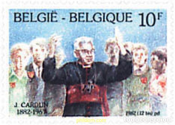 Sellos: 84704 MNH BELGICA 1982 CENTENARIO DEL NACIMIENTO DEL CARDENAL JOSEPH CARDIJN