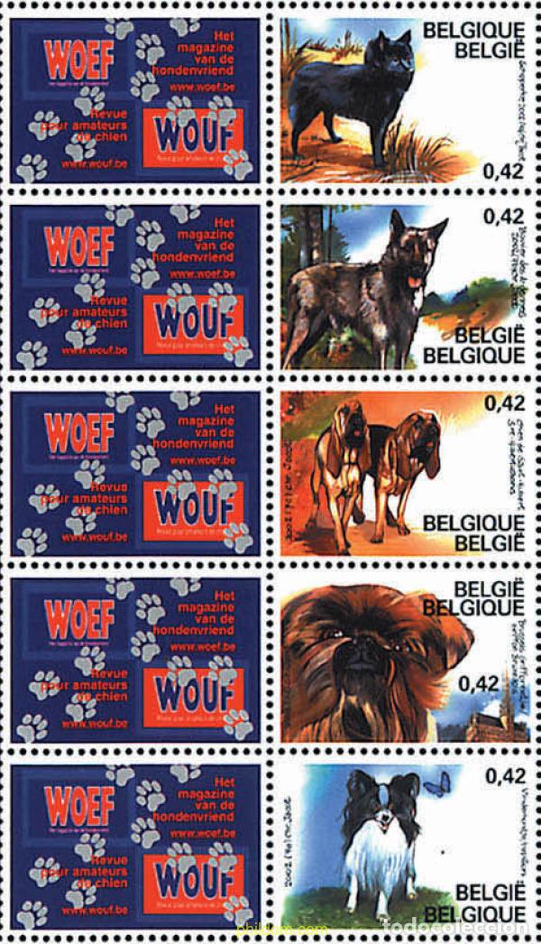 Sellos: 4708 MNH BELGICA 2002 PERROS DE RAZA