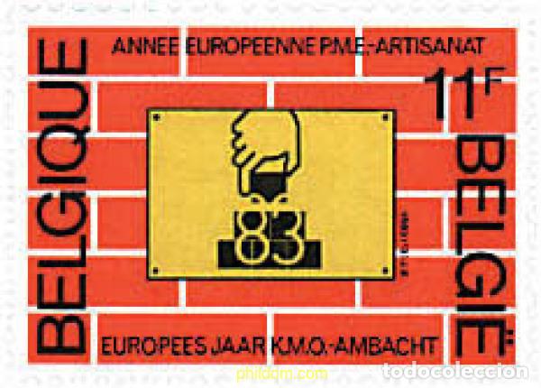 Sellos: 85282 MNH BELGICA 1983 A&Ntilde;O EUROPEO DE LAS PME Y DE LA ARTESANIA