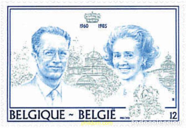 Selos: 84790 MNH BELGICA 1985 25 ANIVERSARIO DE LA BODA DE LOS REYES