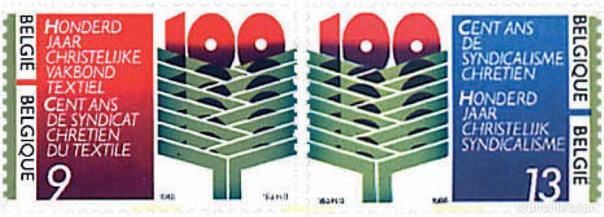 Timbres: 85389 MNH BELGICA 1986 CENTENARIO DEL SINDICALISMO EN BELGICA