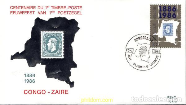 Timbres: 673228 MNH BELGICA 1986 CENTENARIO DEL PRIMER SELLO DEL CONGO