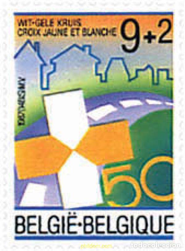 Timbres: 84840 MNH BELGICA 1987 50 ANIVERSARIO DE LA CRUZ AMARILLA Y BLANCA BELGA