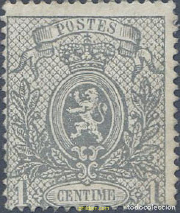 Sellos: 649527 HINGED BELGICA 1866 LEON HERALDICO