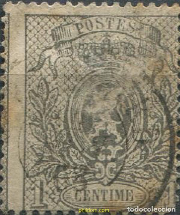 Sellos: 678718 USED BELGICA 1866 LEON HERALDICO