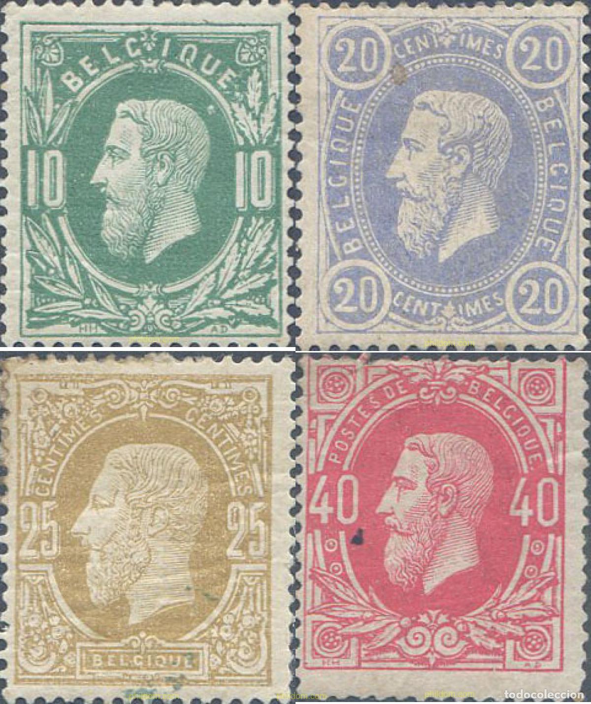 Sellos: 649531 HINGED BELGICA 1869 REY LEOPOLDO II
