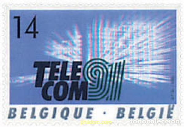 Sellos: 85216 MNH BELGICA 1991 TELECOM 91. EXPOSICION INTERNACIONAL
