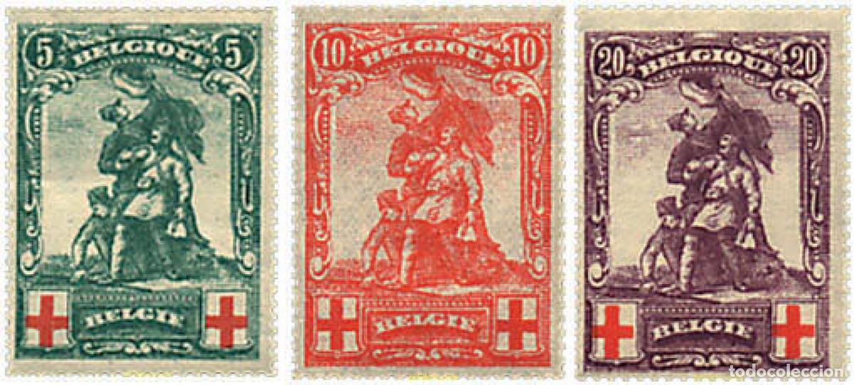 Sellos: 290931 HINGED BELGICA 1914 PRO CRUZ ROJA. MONUMENTO DE MERODE DE J. DUPONT