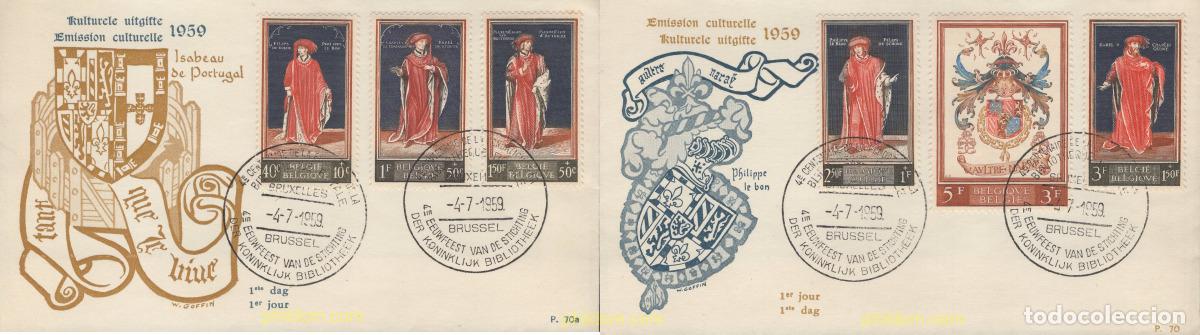 Briefmarken: 427816 MNH BELGICA 1959 PRO OBRAS CULTURALES. 400 ANIVERSARIO DE LA BIBLIOTECA REAL DE BRUSELAS