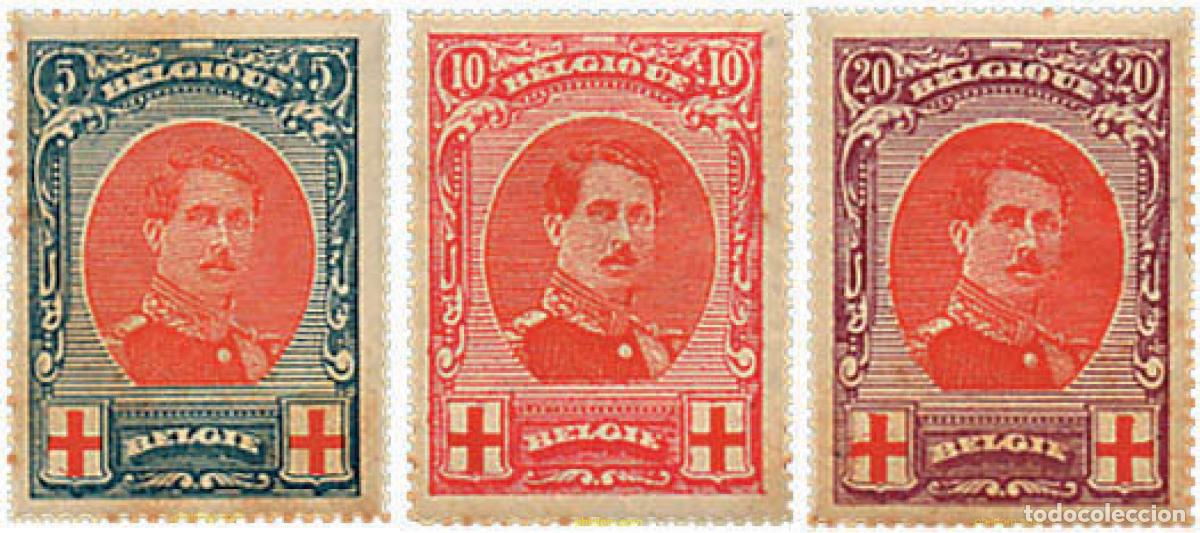 Sellos: 199819 HINGED BELGICA 1915 PRO CRUZ ROJA. REY ALBERTO I