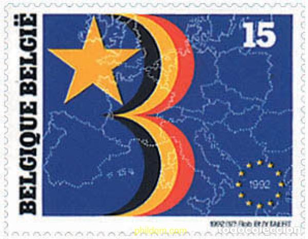 Sellos: 86070 MNH BELGICA 1992 MERCADO UNICO EUROPEO