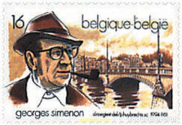 Sellos: 85268 MNH BELGICA 1994 GEORGES SIMENON, ESCRITOR