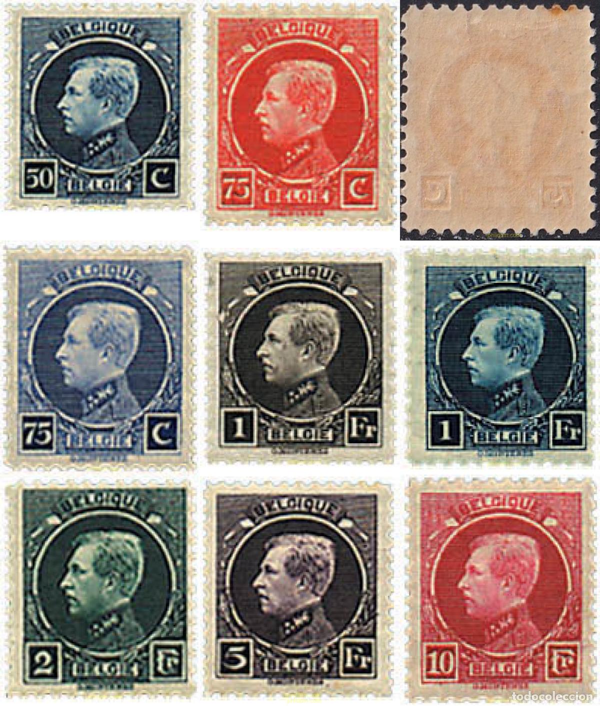 Sellos: 342943 MNH BELGICA 1922 REY ALBERTO I