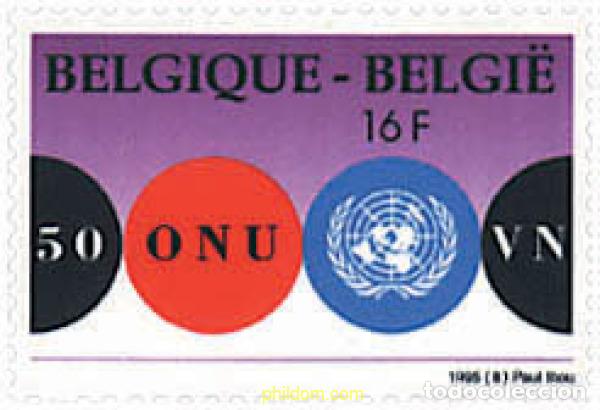 Sellos: 85277 MNH BELGICA 1995 50 ANIVERSARIO DE LA ONU