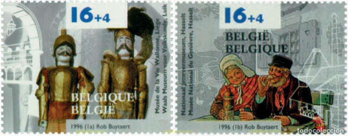 Sellos: 86104 MNH BELGICA 1996 PROMOCION DE LA FILATELIA. MUSEOS BELGAS