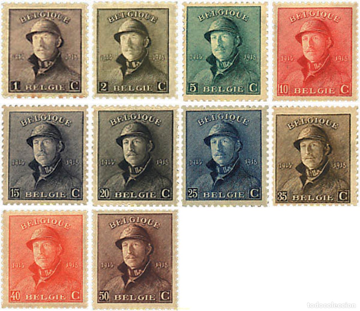 Sellos: 290937 HINGED BELGICA 1919 REY ALBERTO I Y VISTAS
