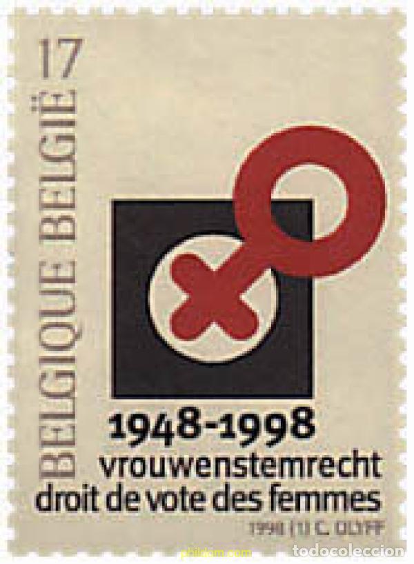Sellos: 77965 MNH BELGICA 1998 50 ANIVERSARIO DEL DERECHO DE VOTO DE LA MUJER EN BELGICA