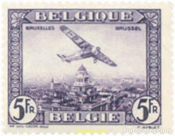 Sellos: 616109 HINGED BELGICA 1930 AVION SOBREVOLANDO BRUSELAS