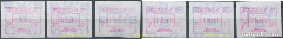 Sellos: 683380 MNH BELGICA 1991 GANDAE 91. EXPOSICION FILATELICA NACIONAL