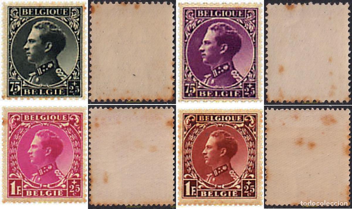 Sellos: 290978 MNH BELGICA 1934 PRO INVALIDOS DE GUERRA. REY LEOPOLDO III