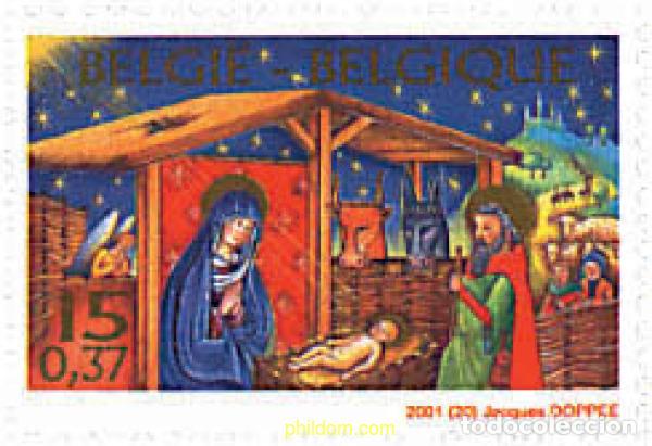 Sellos: 87965 MNH BELGICA 2001 NAVIDAD Y A&Ntilde;O NUEVO