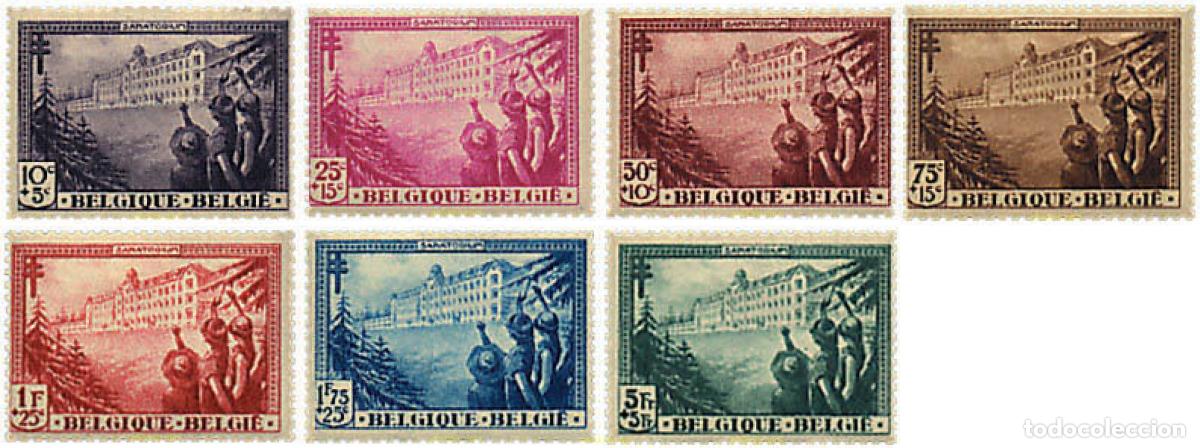 Sellos: 290976 HINGED BELGICA 1932 ANTITUBERCULOSIS. SANATORIO DE LA HULPE