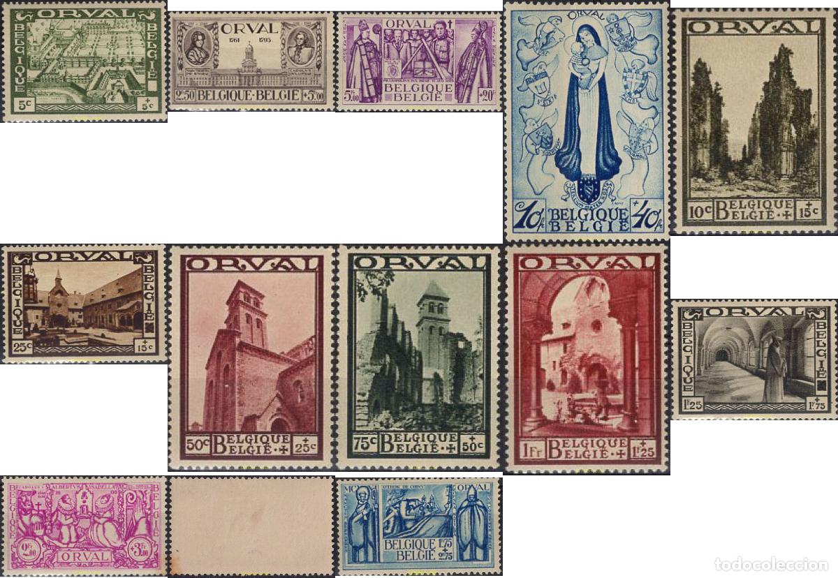 Sellos: 670864 HINGED BELGICA 1933 PRO RECONSTRUCCION DE LA BASILICA DE ORVAL