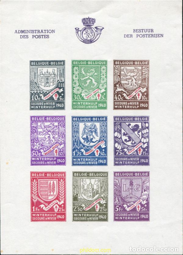Timbres: 13824 MNH BELGICA 1941 AUXILIOS DE INVIERNO. ESCUDOS DE CAPITALES DE PROVINCIAS