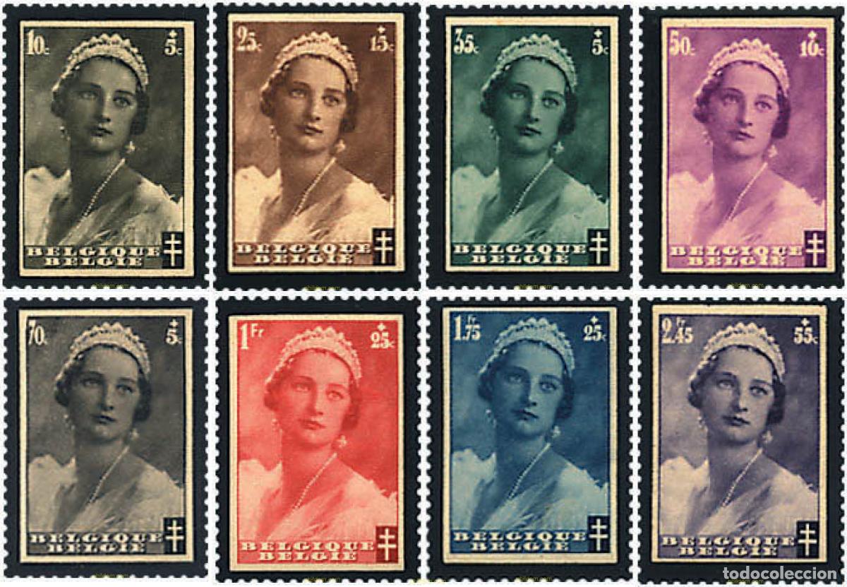 Timbres: 290984 HINGED BELGICA 1935 ANTITUBERCULOSIS. LUTO POR LA MUERTE DE LA REINA ASTRID