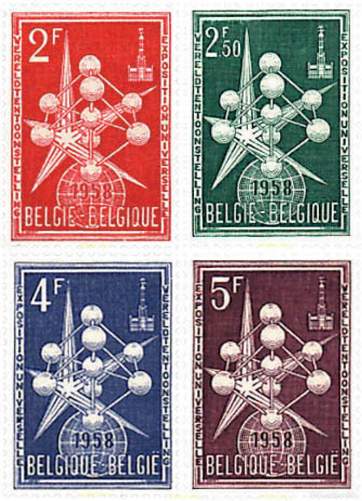 Timbres: 628857 MNH BELGICA 1957 EXPOSICION UNIVERSAL DE BRUSELAS 1958