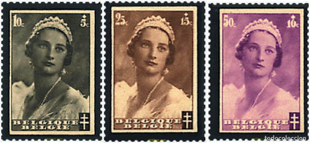 Timbres: 622540 HINGED BELGICA 1935 ANTITUBERCULOSIS. LUTO POR LA MUERTE DE LA REINA ASTRID
