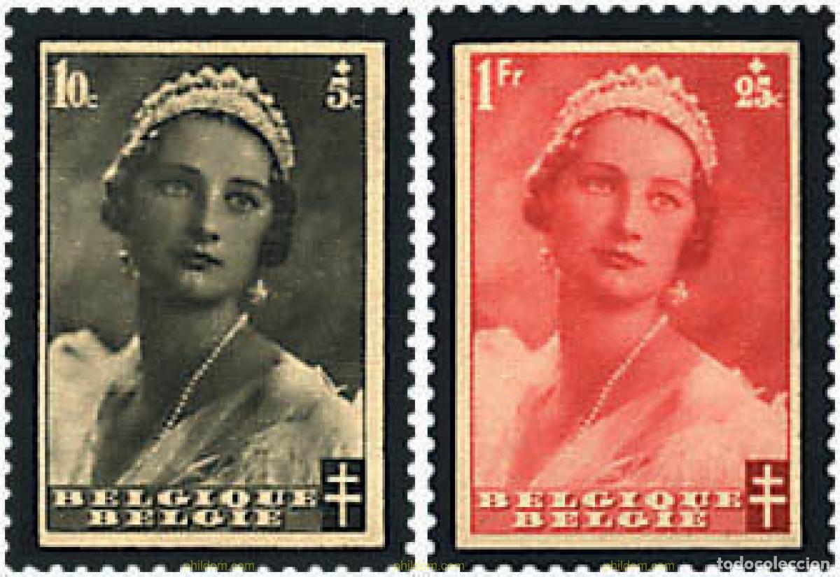 Timbres: 622541 MNH BELGICA 1935 ANTITUBERCULOSIS. LUTO POR LA MUERTE DE LA REINA ASTRID